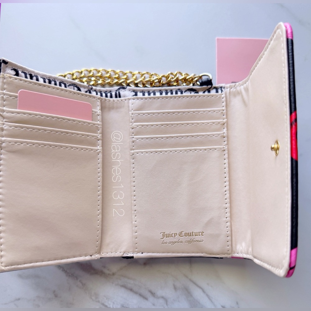 JUICY COUTURE Wallet Sealed with a Kiss Trifold - Black - Picture 4 of 4